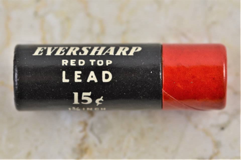 5 New Old Stock Tubes of 4" Eversharp Red Top pencil leads Standard Hard Black. 