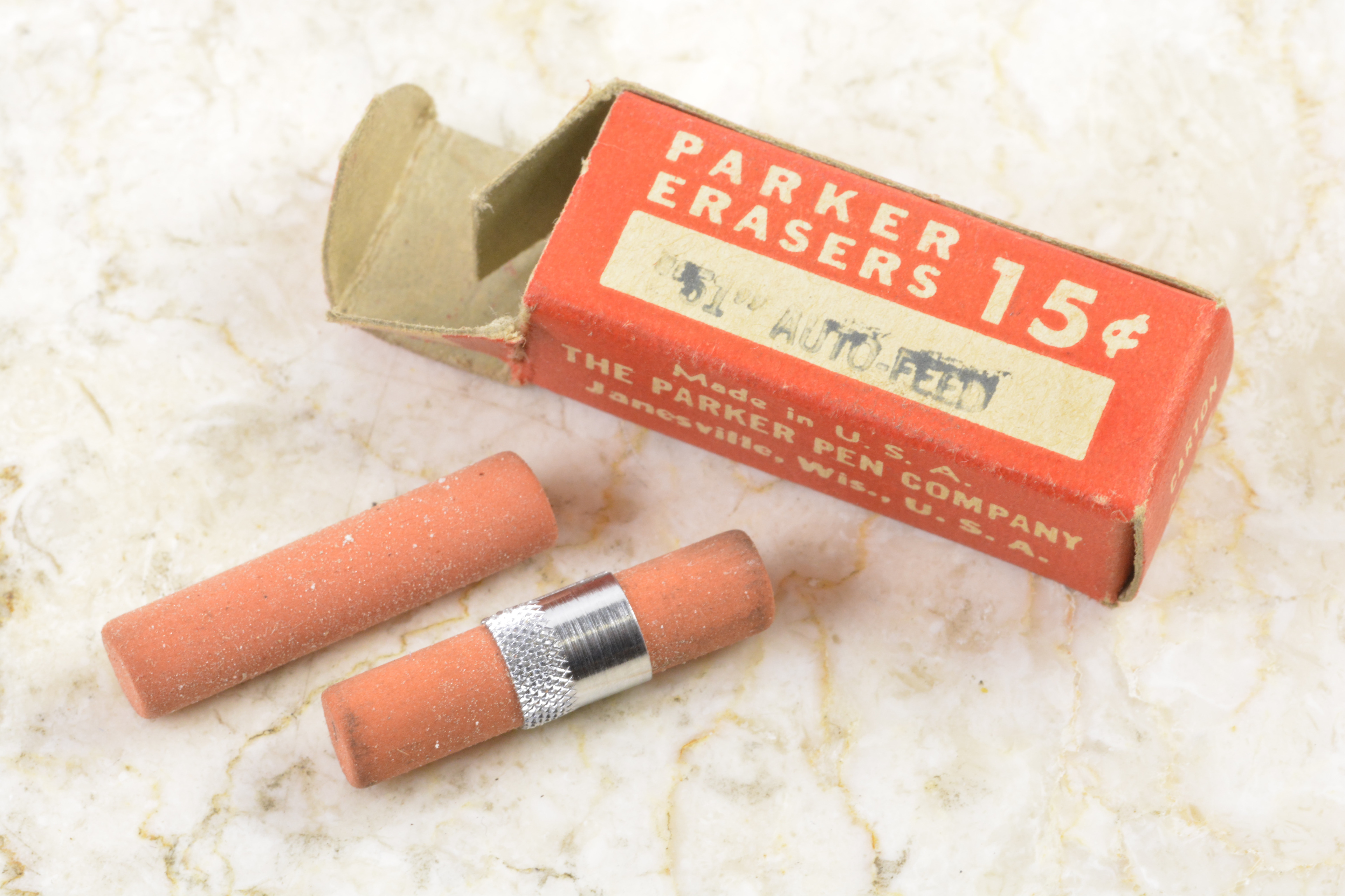 Vintage Parker 51 Autofeed Erasers 2 Erasers Per Box New Old Stock Product 